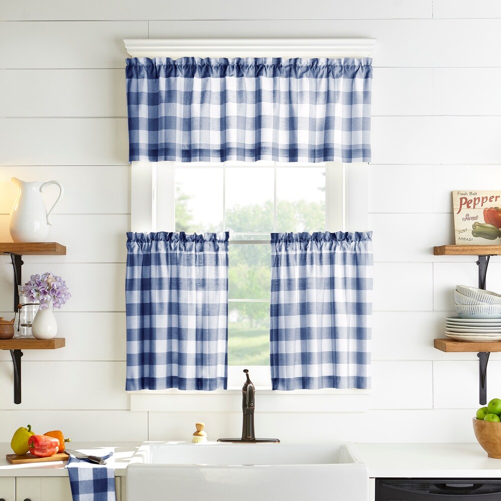 The Gray Barn Emily Gulch Buffalo Check Kitchen Curtain Valance   60\