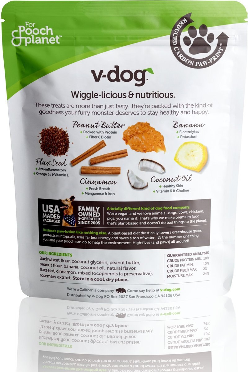 V-Dog Wiggle Biscuit Grain-Free Peanut Butter Dog Treats