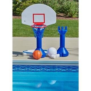 Ocean Blue Dunk and Spike 2-in-1 BasketballVolleyball Game 28 ft. W X 27 in. H Volleyball and 30 in. W X 47 in. H Basketball Set 960100