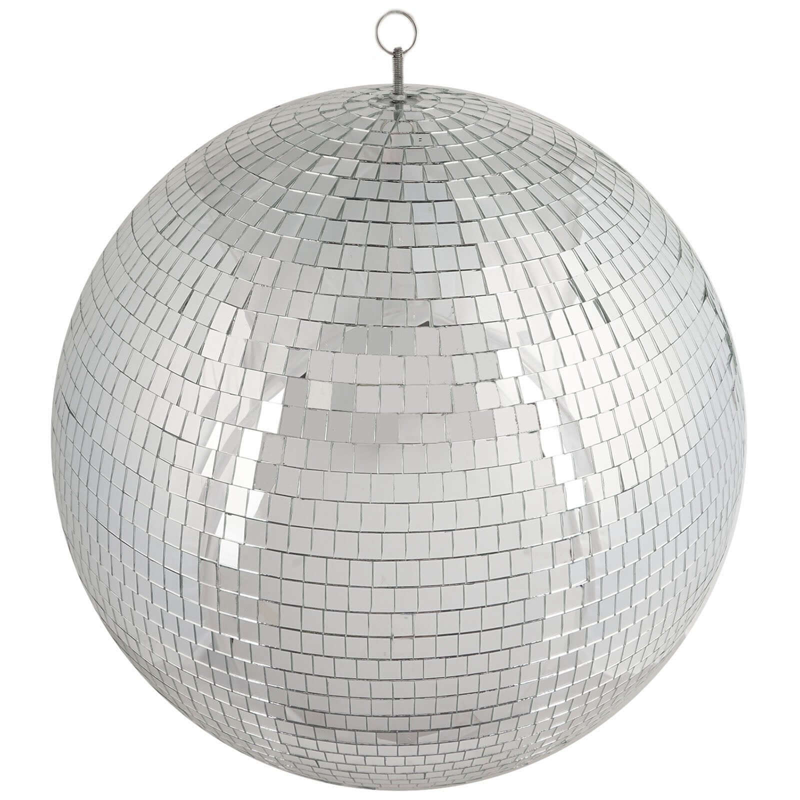 Large Silver Foam Disco Mirror Ball With Hanging Swivel Ring, Holiday Party Decor 24