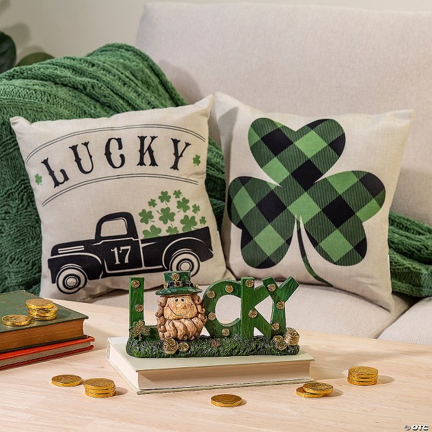 Fun Express St Patrick s Day Lucky Sign Table Decor hand Painted Home Decor