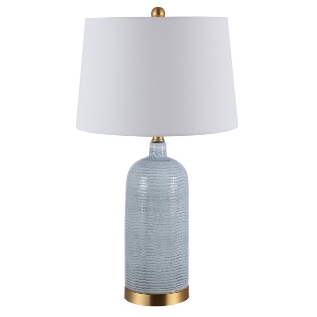 Stark Glass Table Lamp Blue Safavieh