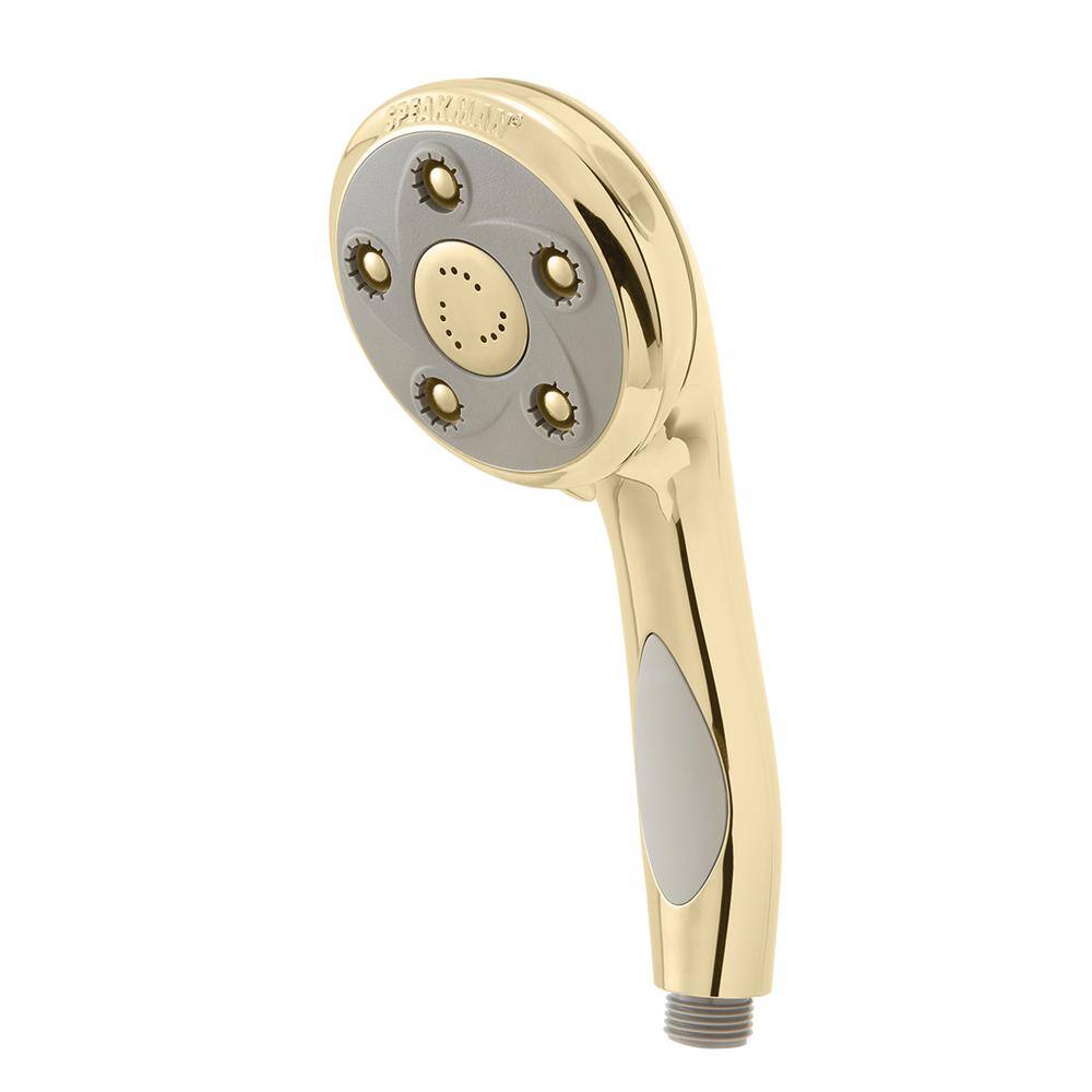 Speakman 3-Spray 3.8 in. Single Wall Mount Handheld Adjustable Shower Head in Polished Brass VS-2007-PB