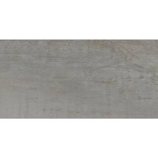 MSI Metallic Steel 24 in. x 48 in. Matte Porcelain Stone Look Floor and Wall Tile (16 sq. ft.Case) NMETSTE2448