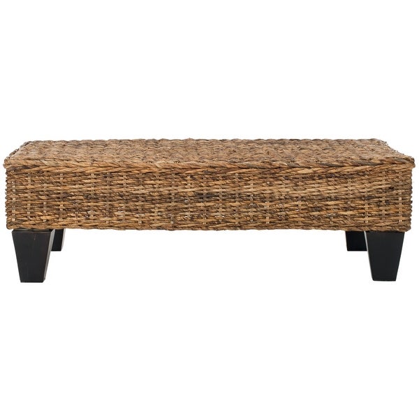 SAFAVIEH Leary Natural Wicker Bench - 40.6