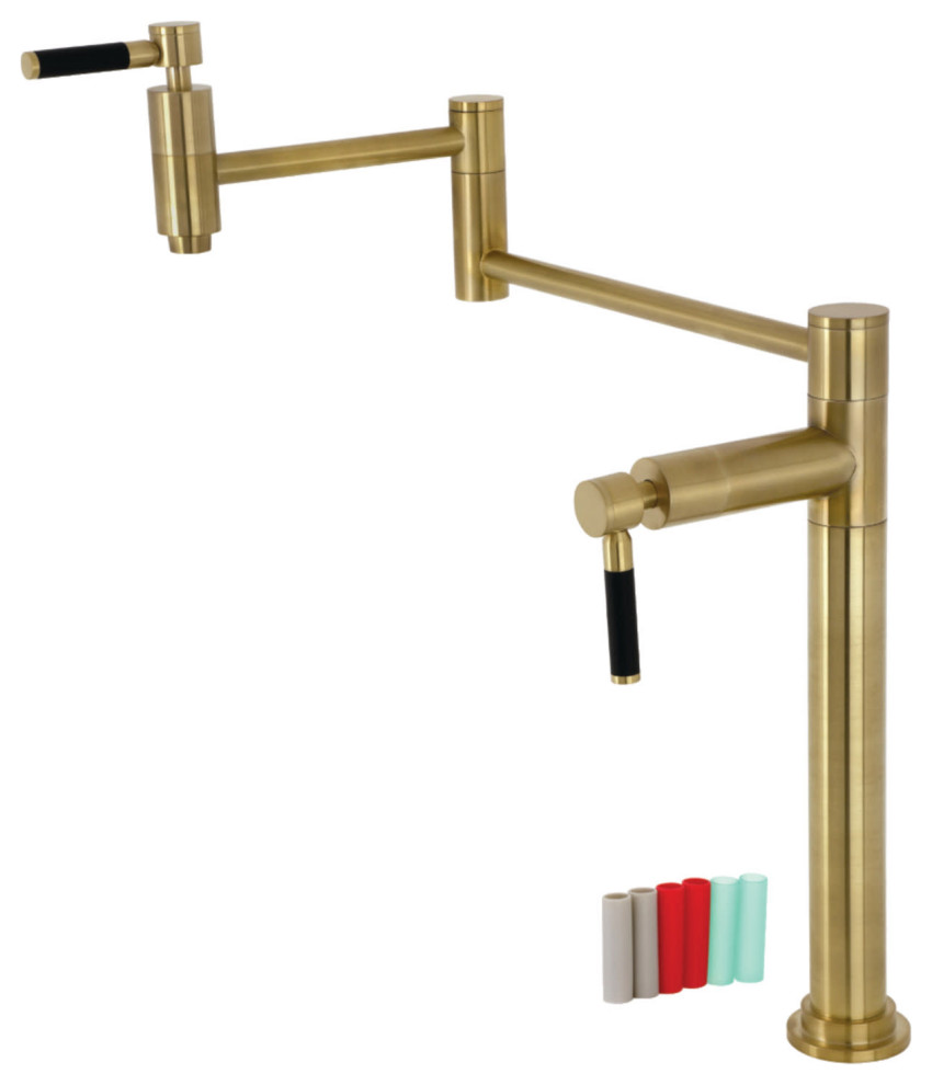 Kingston Brass KS870.DKL Kaiser 3 GPM 1 Hole Pot Filler   Transitional   Pot Fillers   by Buildcom  Houzz