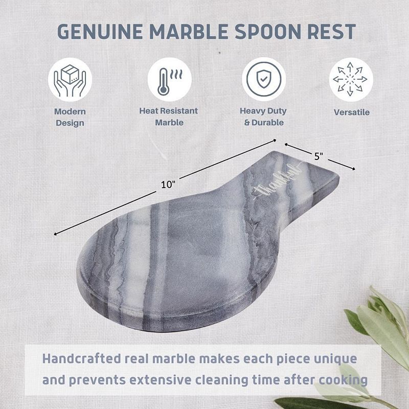 Marble Thankful Engraved Stovestop Spoon Rest