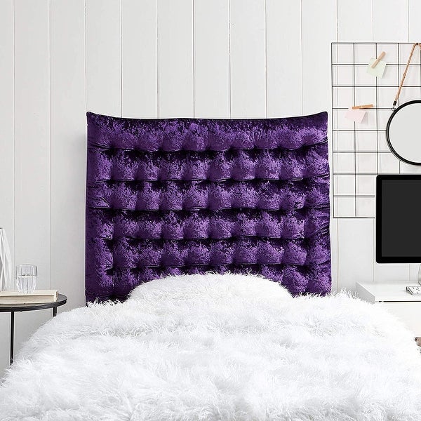 Rainha Cushion Tufted College Headboard - Velvet Crush - - 31307316