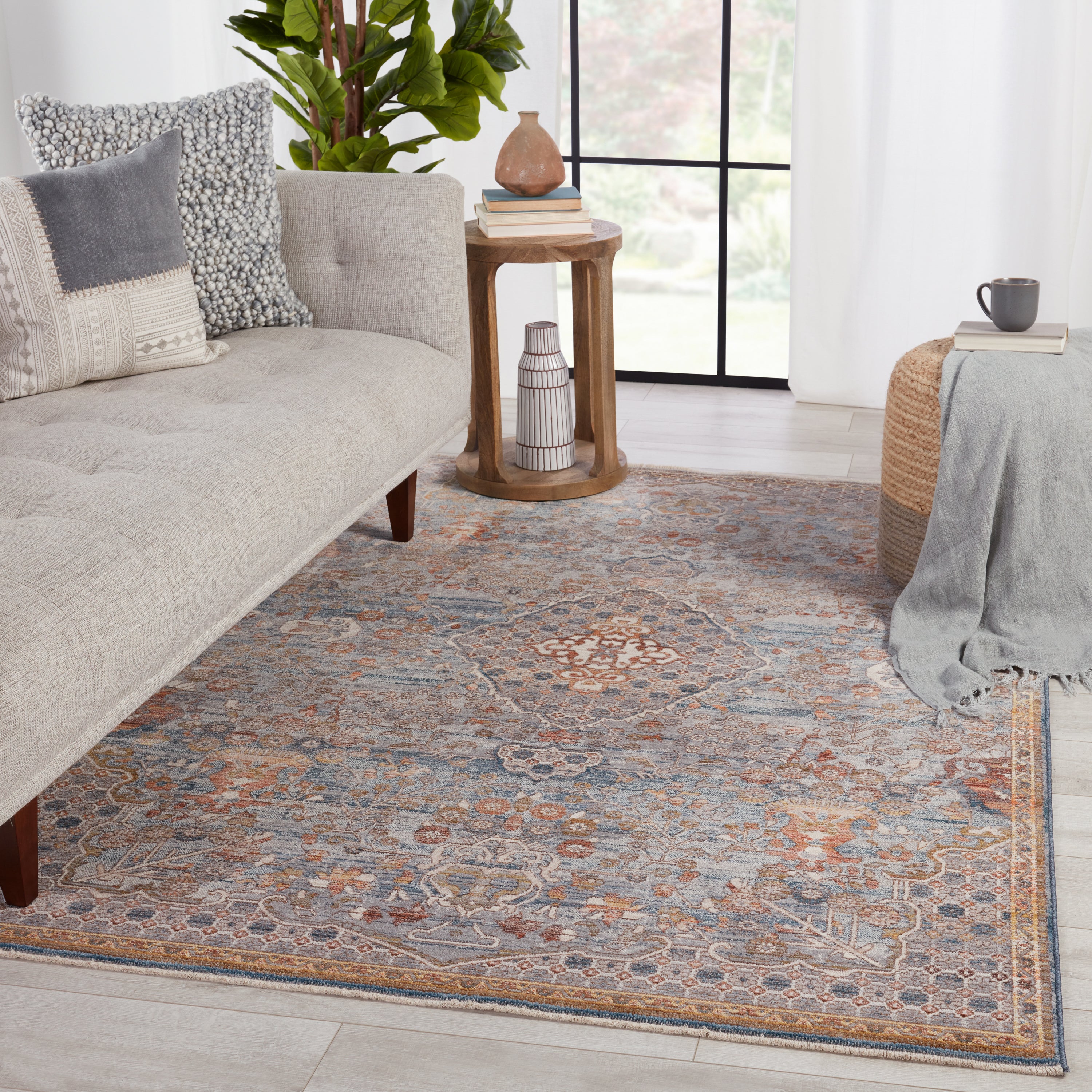 Terra Harkin Light Gray & Rust Rug