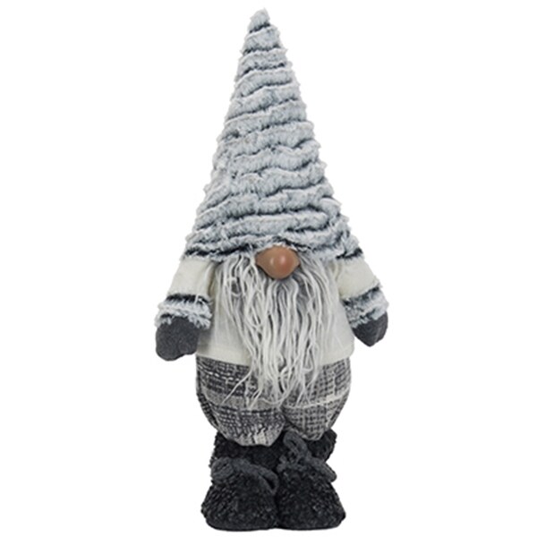 AandB Home Standing Gnome with Faux Fur Hat