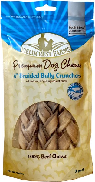 Fieldcrest Farms Premium Dog Chews Bully Crunchers 6\