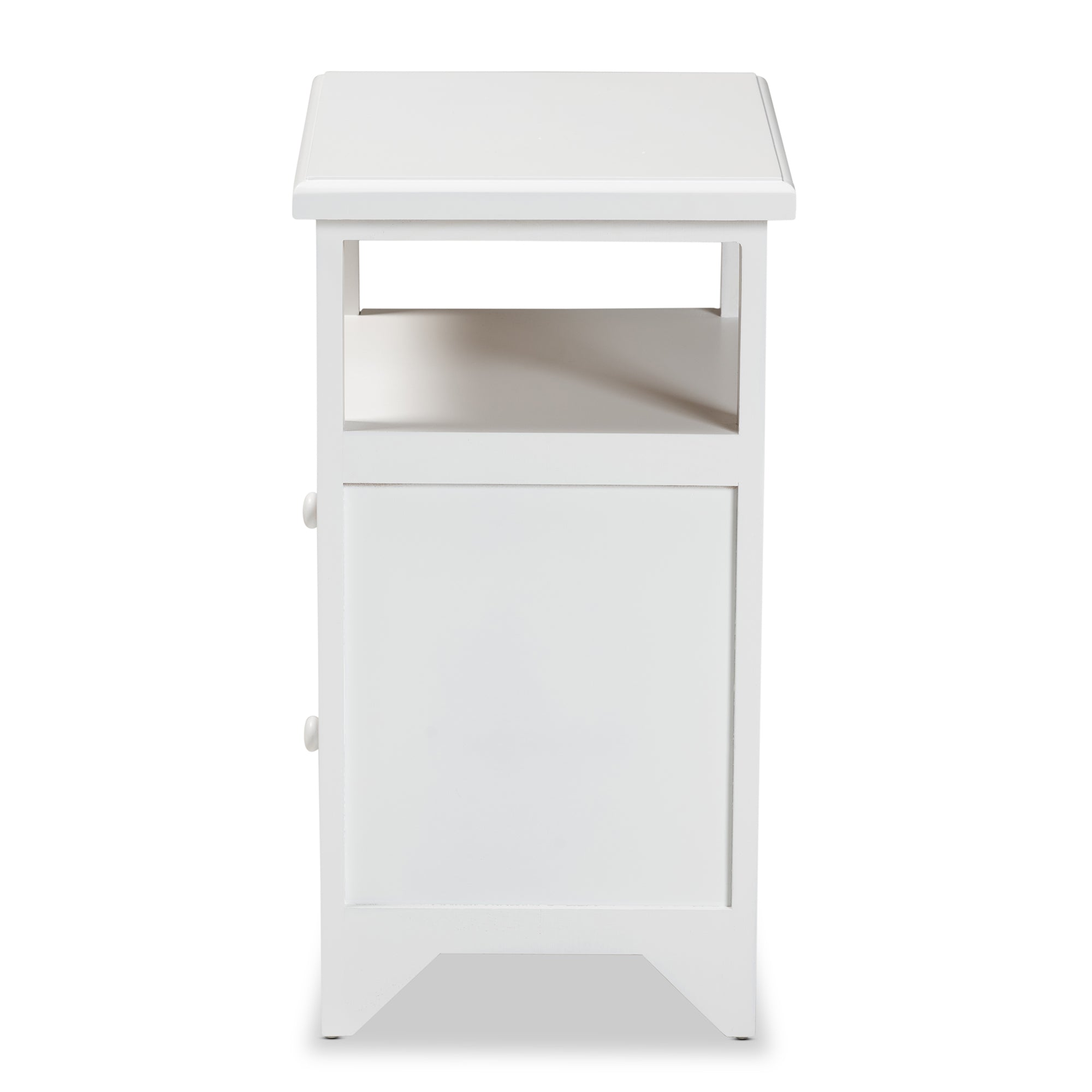 Baxton Studio Karsen Modern and Contemporary White Finished Wood 2-Drawer Nightstand