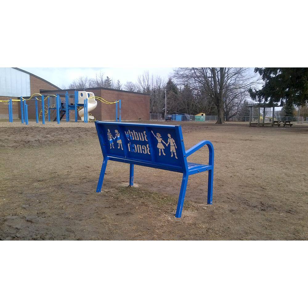 Paris 4 ft. Blue Buddy Bench 460-343-8002