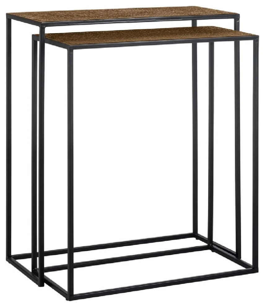 Metal Nesting Console Tables (2)  OROA Bristol   Industrial   Coffee Table Sets   by Oroa   Distinctive Furniture  Houzz