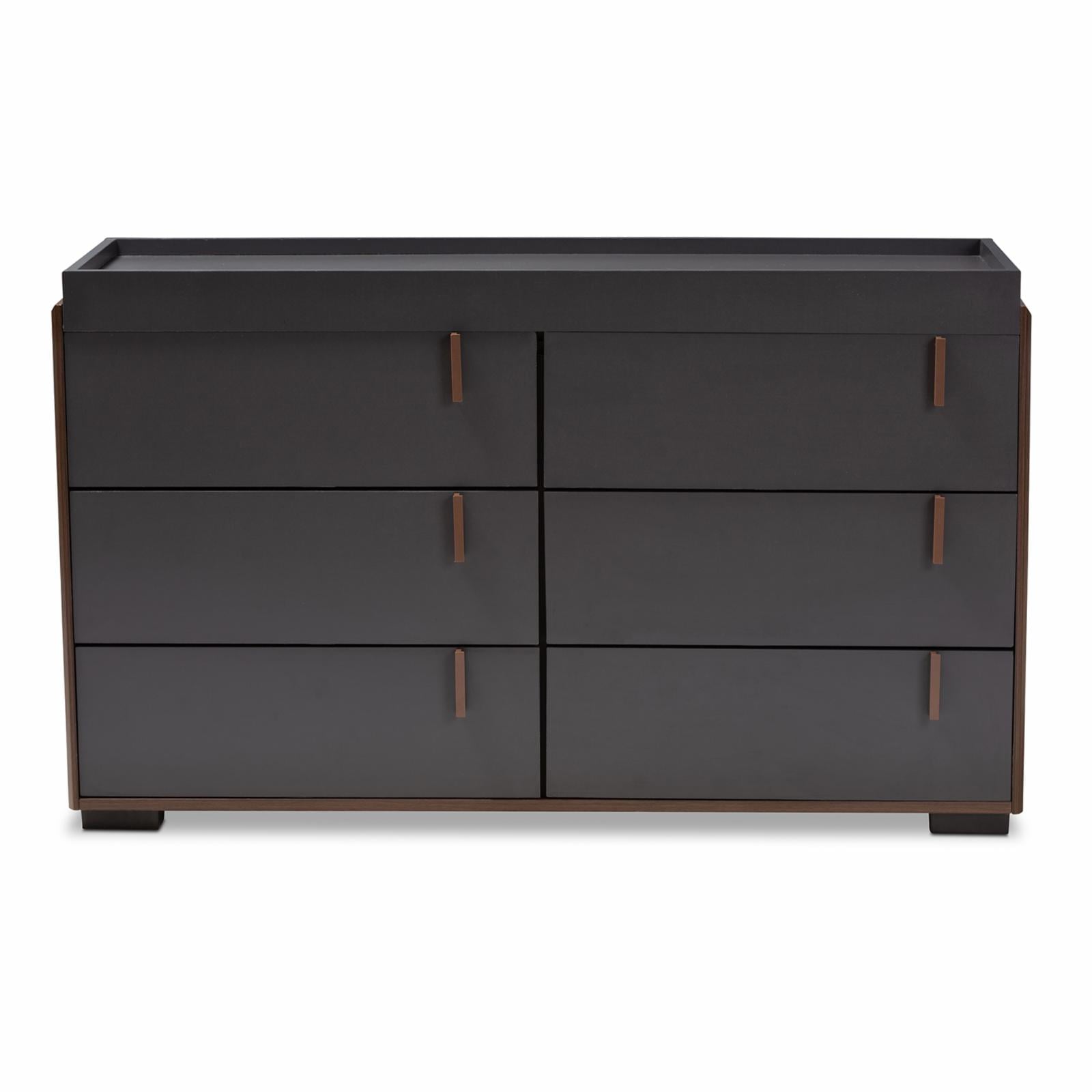 Baxton Studio Rikke 6 Drawer Modern Dresser