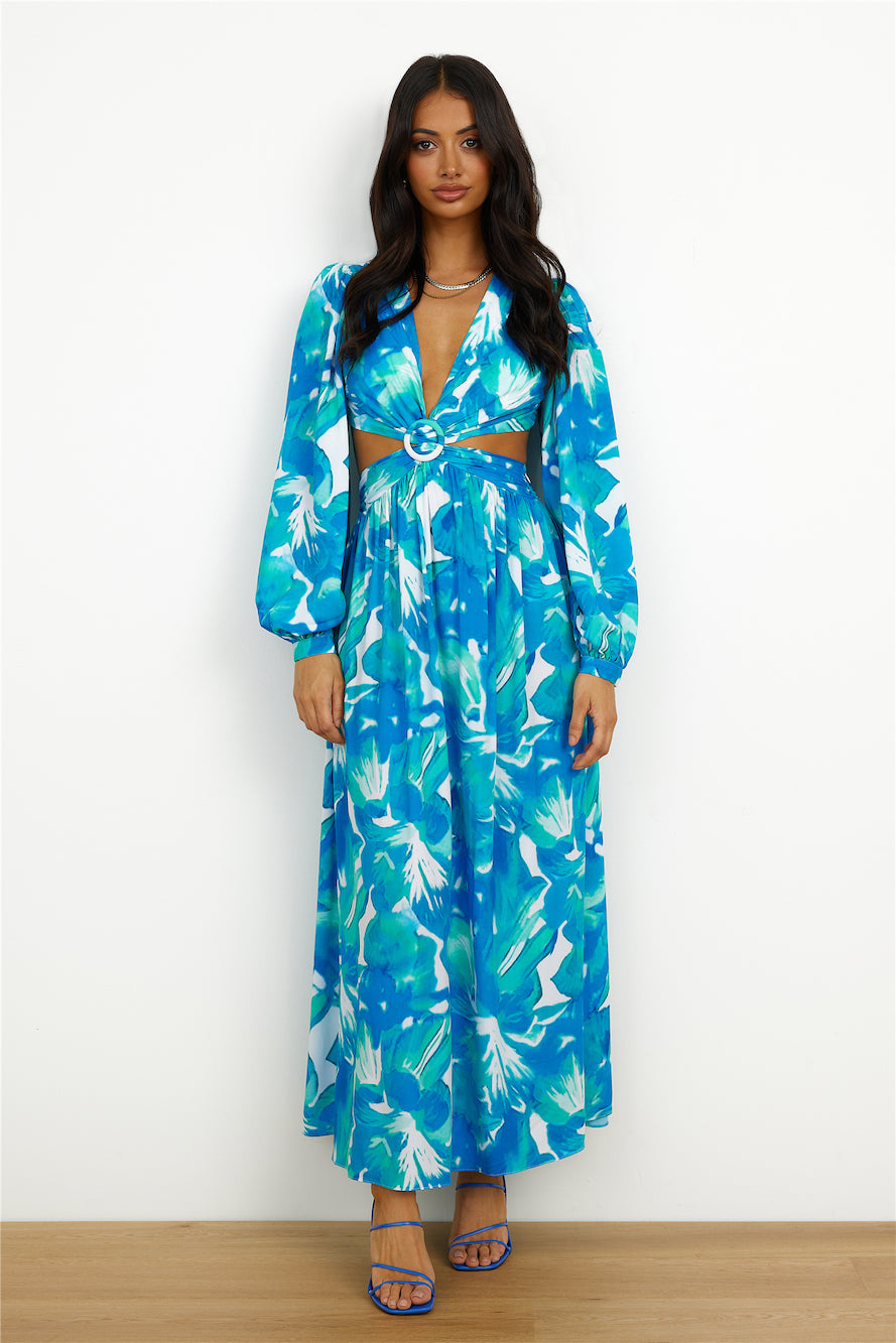 Resort Style Maxi Dress Blue