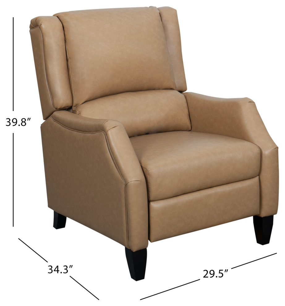 Warren Faux Leather Pushback Recliner   Transitional   Recliner Chairs   by Abbyson Living  Houzz