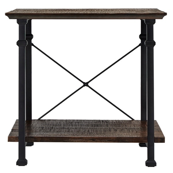 Myra Vintage Industrial Modern Rustic End Table by iNSPIRE Q Classic