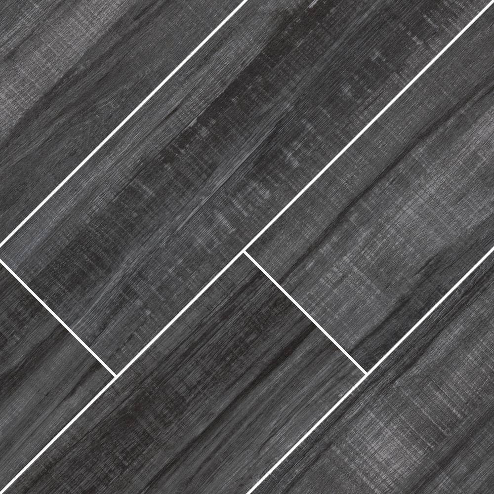 MSI Belmond Obsidian 8 in. x 39.75 in. Matte Ceramic Floor and Wall Tile (11.11 sq. ft.Case) NBELOBS8X40