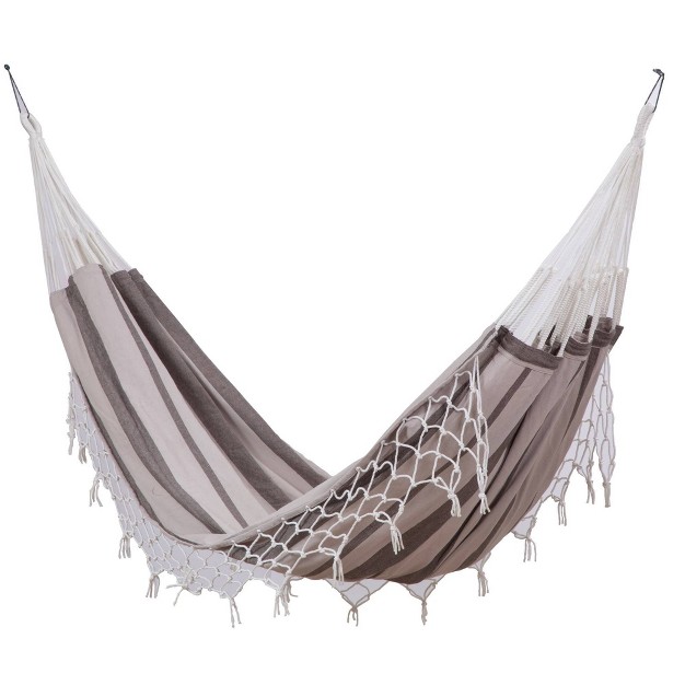 Hammock In A Bag Striped Gray Sol Living