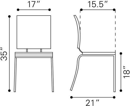 Marshall Cross Dining Chair (Set of 4)   Contemporary   Dining Chairs   by HedgeApple  Houzz