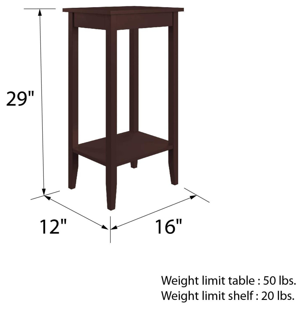 Simple Design Tall End Table Multi purpose Small Space   Midcentury   Side Tables And End Tables   by Imtinanz  LLC  Houzz