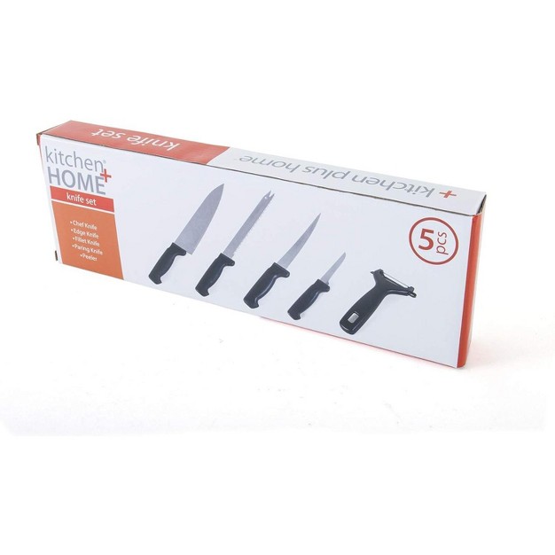 Kitchen Home 5 Piece Stainless Steel Starter Kitchen Knife Set