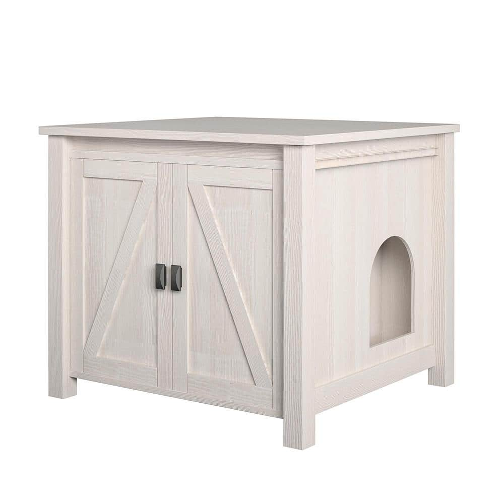 OLLIE & HUTCH Farmington Litter Box Enclosure with Ivory Pine 4816884COM