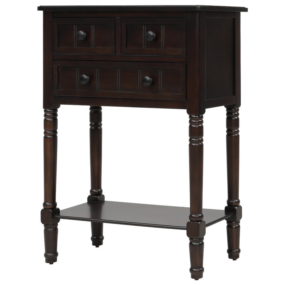 Copper Grove Colby 3 drawer Console Table with Bottom Shelf