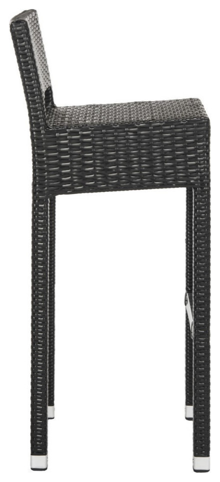 Barrin Indoor/Outdoor Bar Stool  Black   Tropical   Outdoor Bar Stools And Counter Stools   by Rustic Home Furniture Deco  Houzz