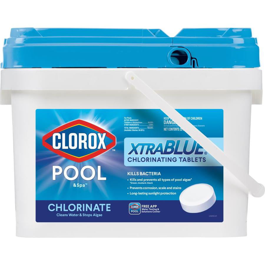 Clorox Pool&Spa XtraBlue Chlorinating Tablets- 25 lb Bucket 3-in Pool Chlorine Tabs