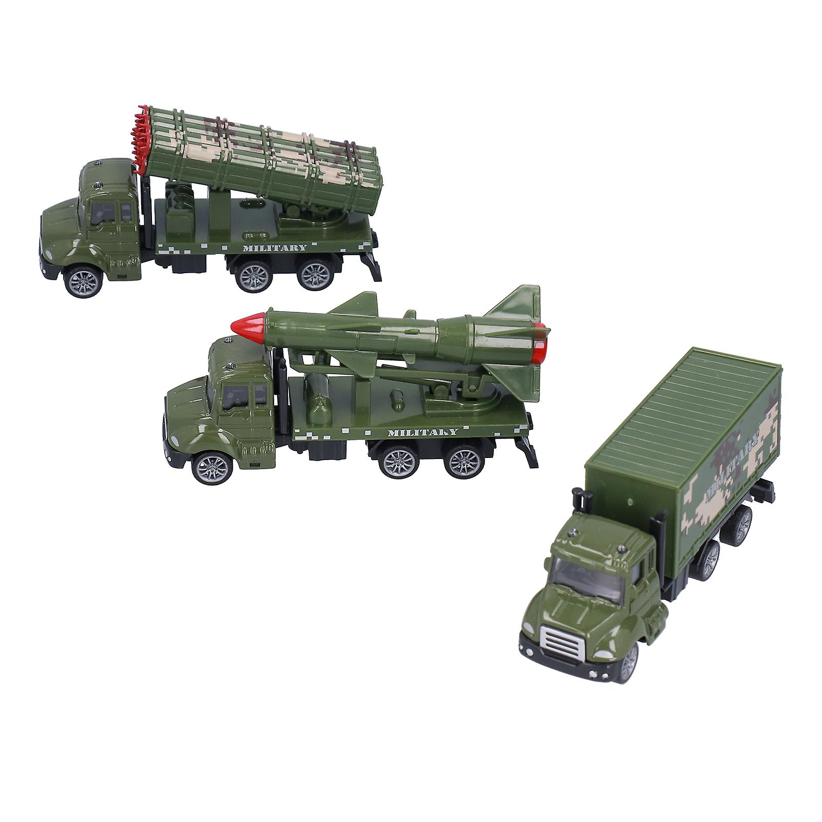 3 Pack 1:50 Diecast Military Toy Vehicles Alloy Metal Army Toys Model For Kids Boys Toddlerspull Back Military Car Set