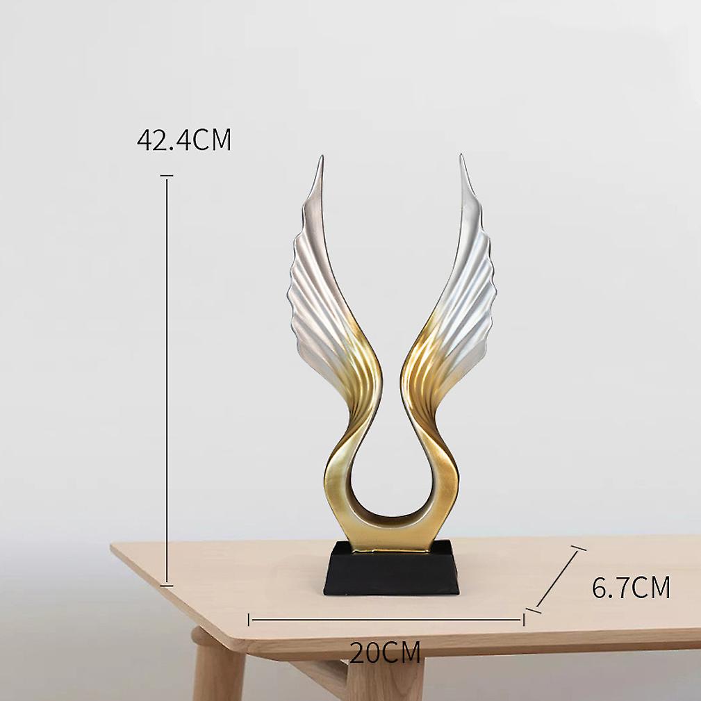 Wings Resin Handicraft Figurine Sculpture Statue For Home Desktop Decoration Handicraft Bookshelf Ornaments