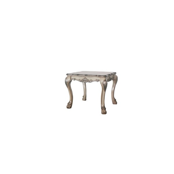 ACME Dresden End table in Vintage Bone White