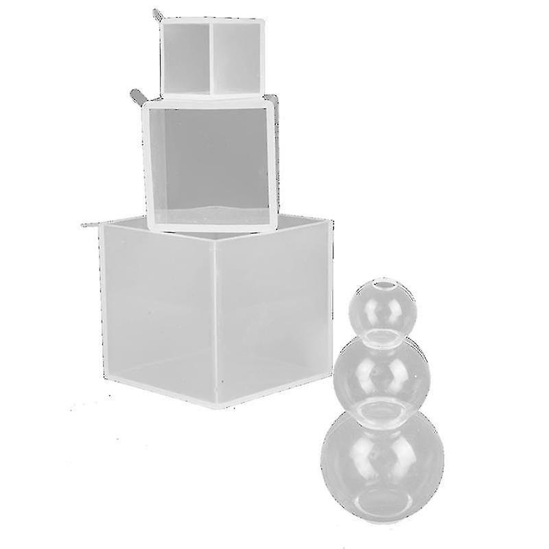 6pcs Big Ball Resin Moulds Clear Silicone Square Moulds Big Deep Square Resin Moulds， Square Resin