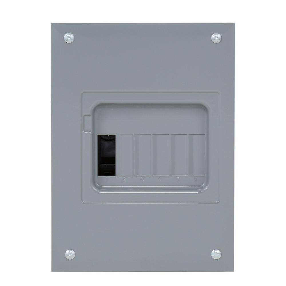 Square D Homeline 100 Amp 6-Space 12-Circuit Indoor Flush Mount Main Lug Load Center with Cover No Door(HOM612L100FCP) HOM612L100FCP