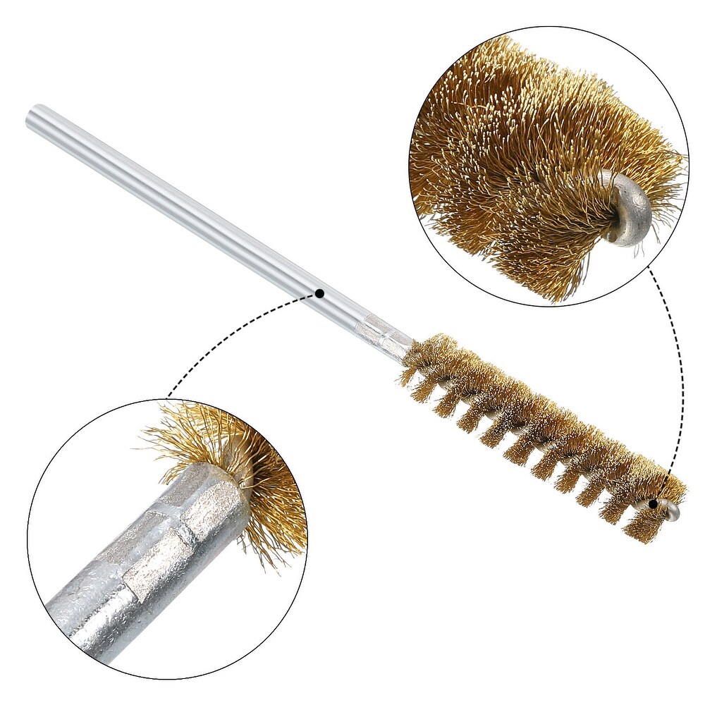 14mm OD Copper Cleaning Brush  2pcs Tube Cleaning Brush Piping Copper Wire   Silver  Gold