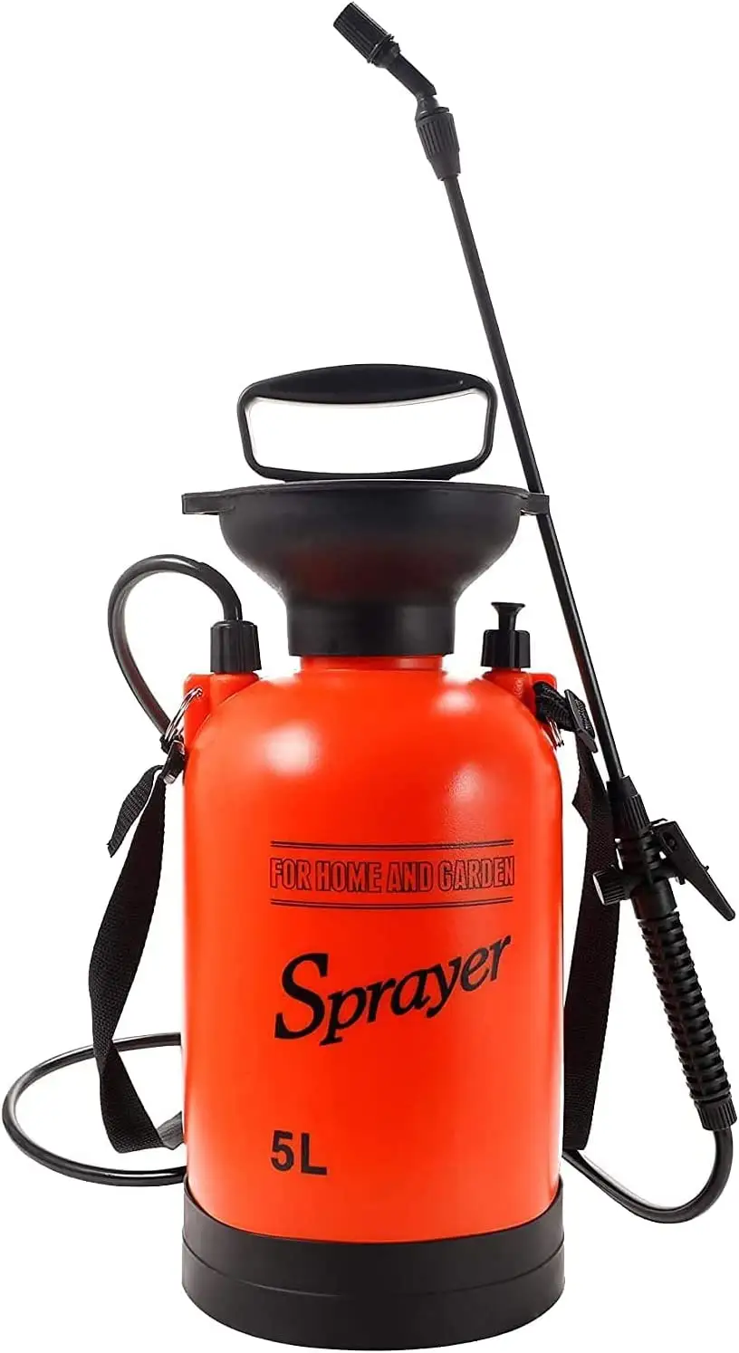 Pump Sprayer in Lawn and Garden 1.3 Gallon Portable Pressure Sprayer 5 Liter for Fertilizer Watering Plants and Cleaning