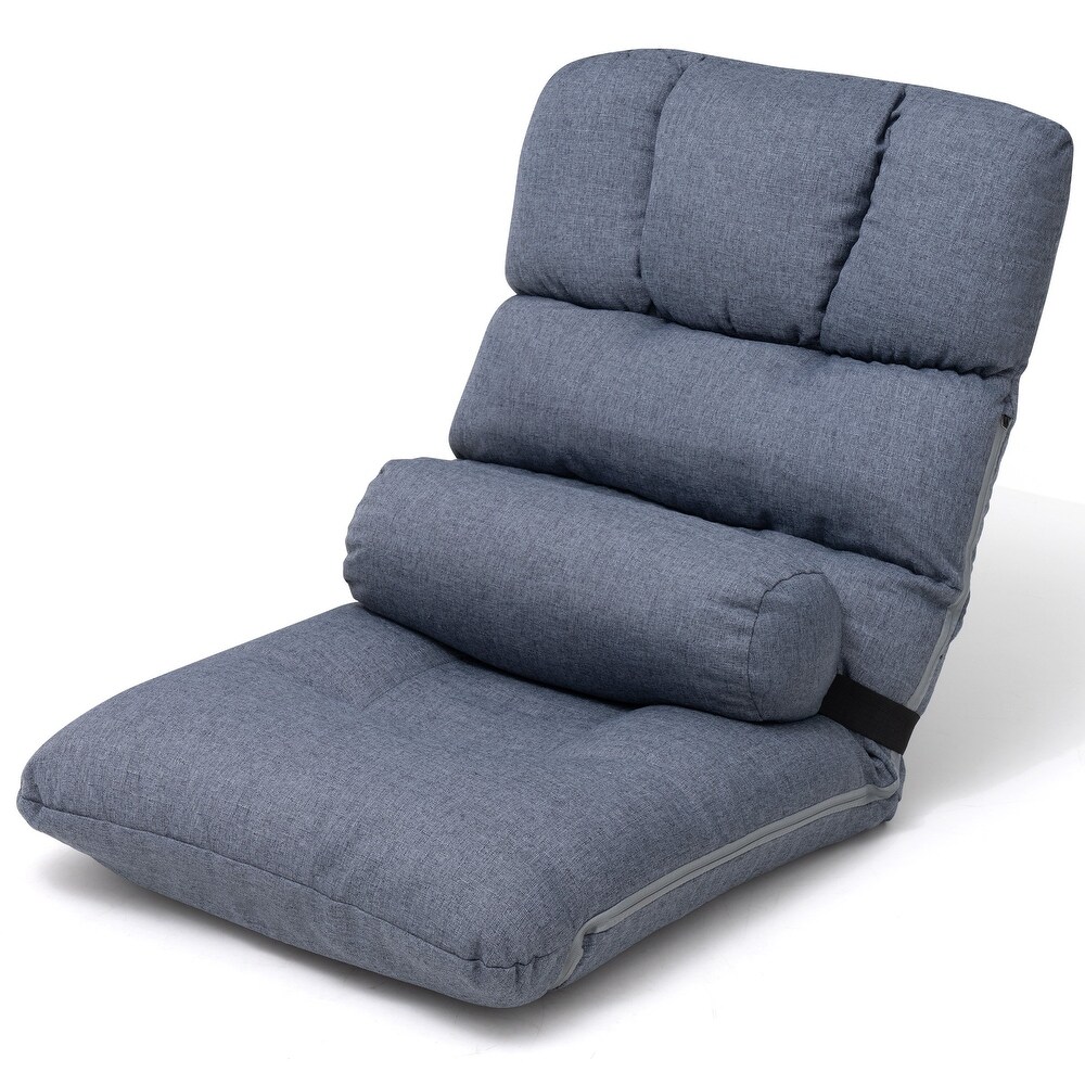 Adjustable Floor Chair Folding Recliner Padded Lazy Gaming Sofa