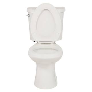 Glacier Bay 2-Piece 1.28 GPF High Efficiency Single Flush Elongated Toilet in White