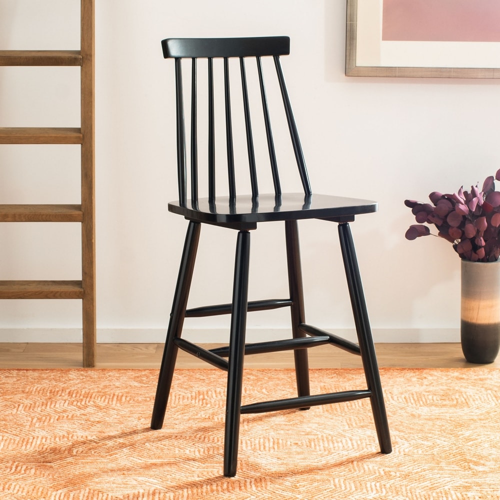 SAFAVIEH Beaufort 24 inch Spindle Farmhouse Counter Stool (Set of 2)   17.7\