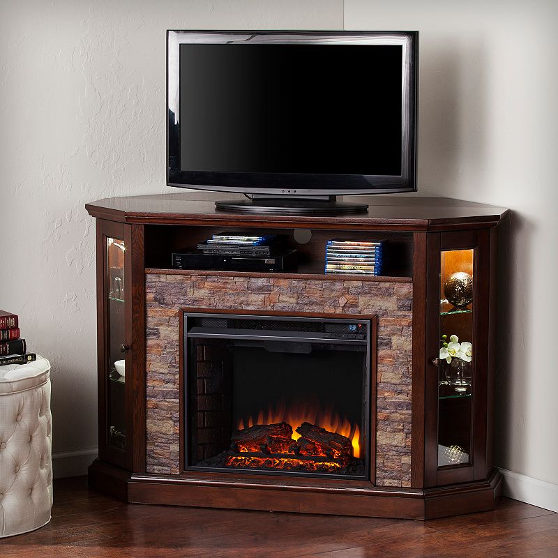 Rawley Convertible Corner Electric Media Fireplace