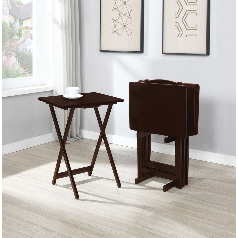 Coaster Furniture Donna Cappuccino 5 piece Tray Table Set