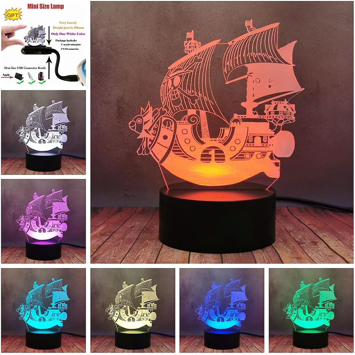 Acrylic 3d Night Light Aircraft Creative Gift Sailing Led Table Light Indoor Bedroom Dormitory Decoration Atmosphere Light