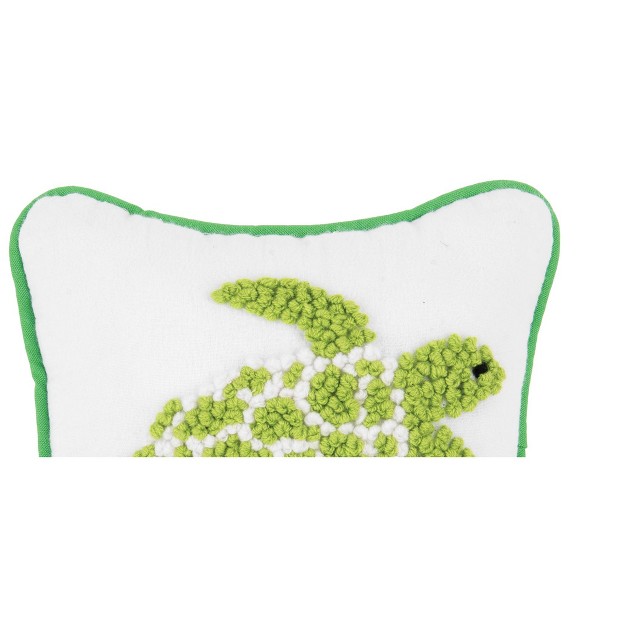 C amp f Home Green Turtle French Knot Throw Pillow