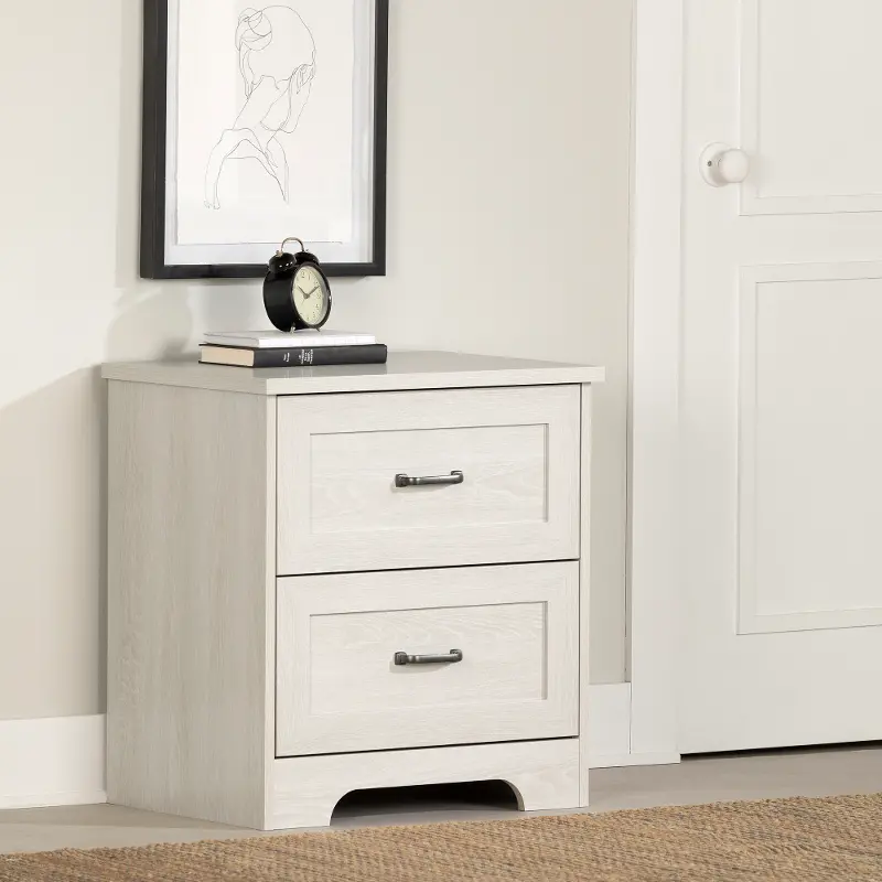 Prairie Ivory 2-Drawer Nightstand - South Shore