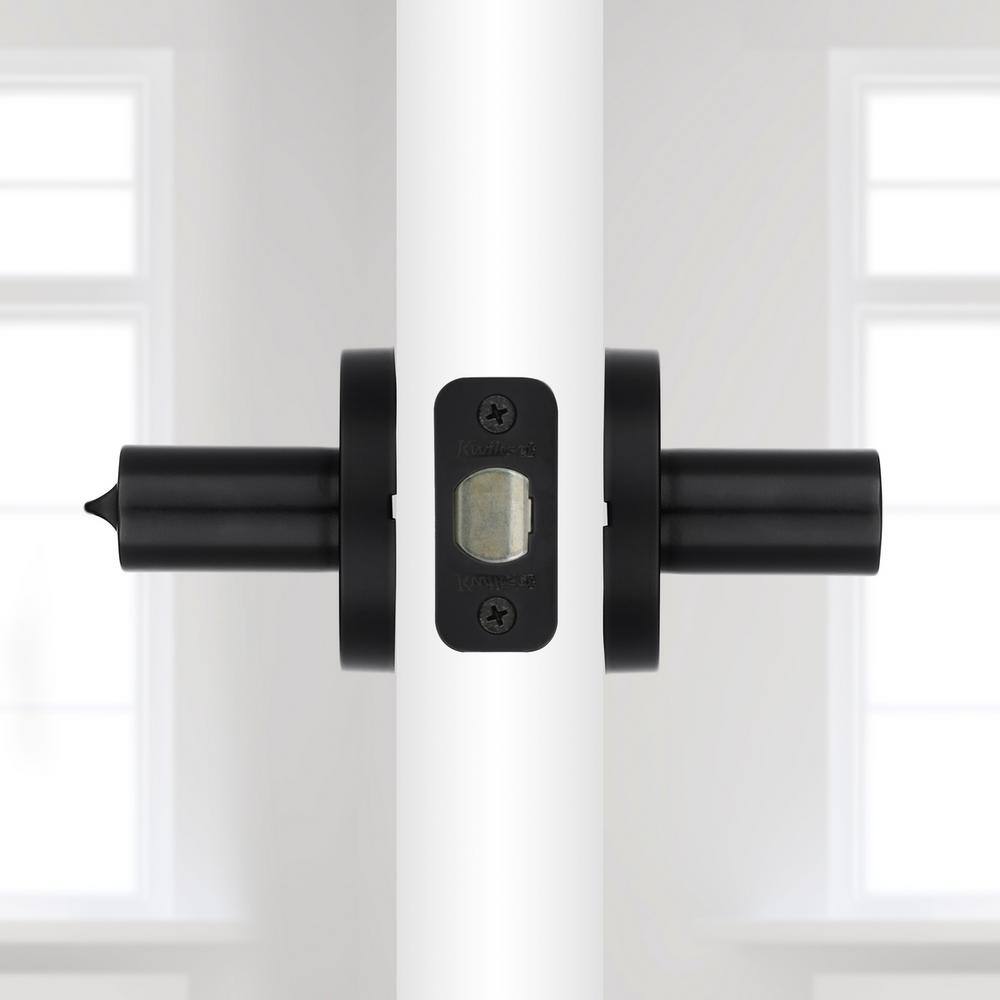 Kwikset Milan Matte Black Keyed Entry Door Lever Featuring SmartKey Security 740MILRDT514SMT6ALRCSK3