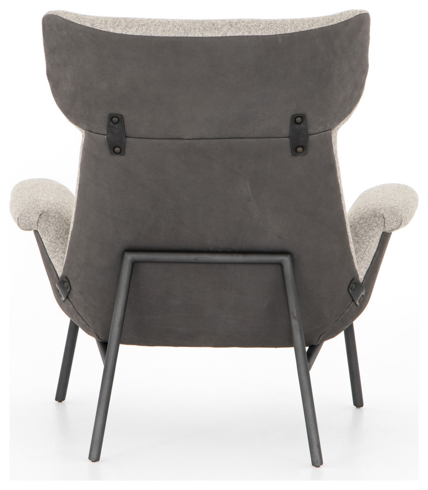 Bastian Chair Nubuck Charcoal   Modern   Armchairs And Accent Chairs   by Virgil Stanis Design  Houzz