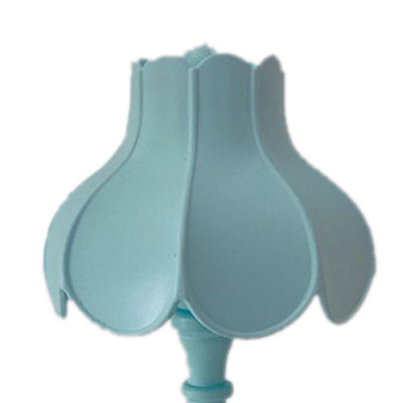 Desk Lamp Retro Lotus Leaf Ingenious Lovely 3 Light Sources Small Table Night Lamp for Girls Bedroom Light Blue