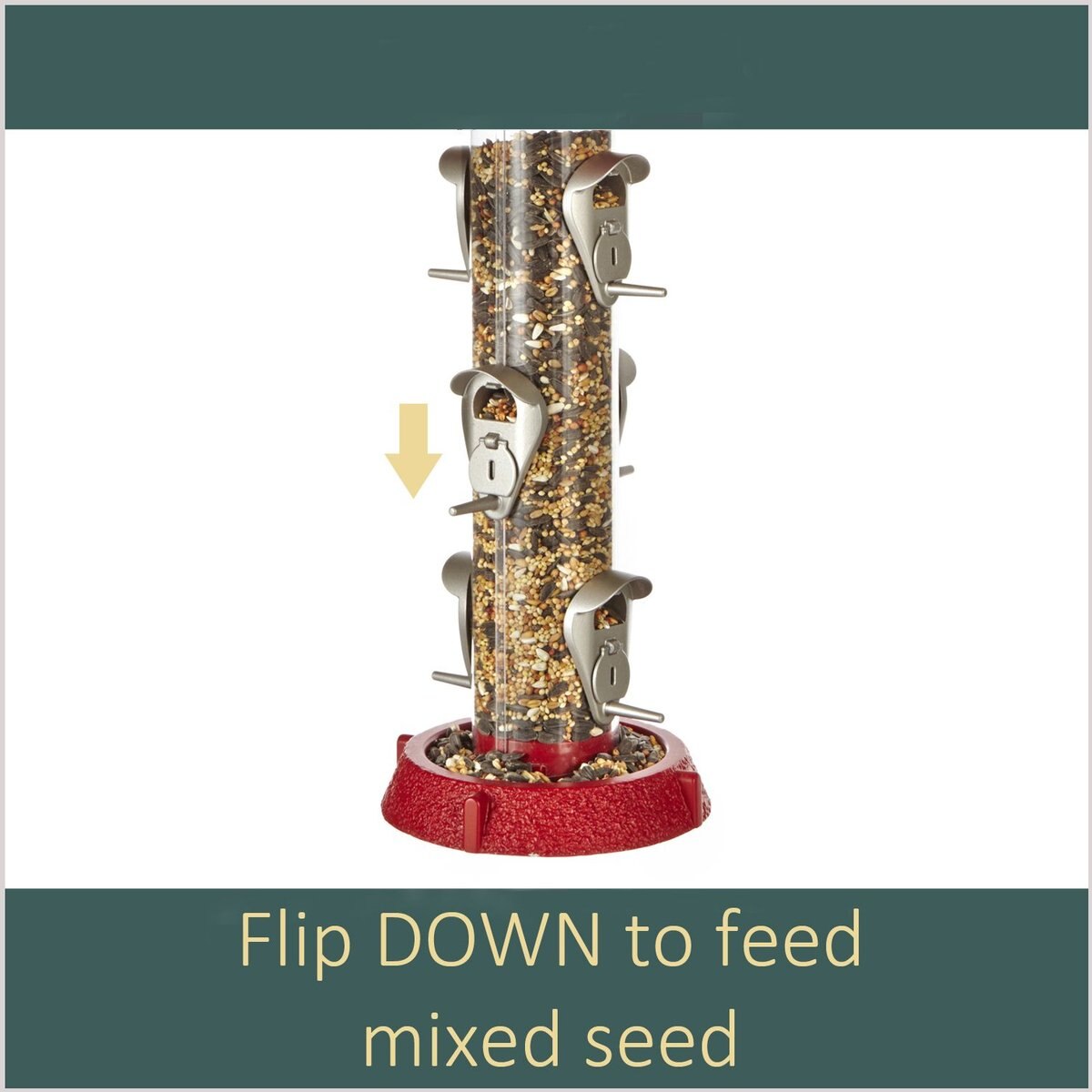 North States 2-in-1 Hinged-Port Bird Feeder， 6-Perch